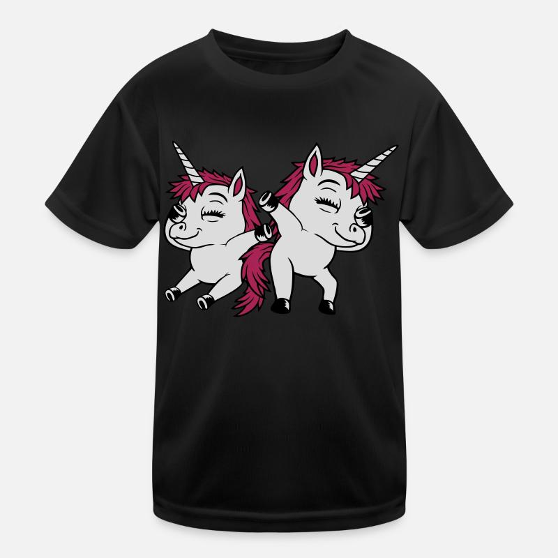 2 Licornes dansantes Dabbing T-shirt sport Enfant