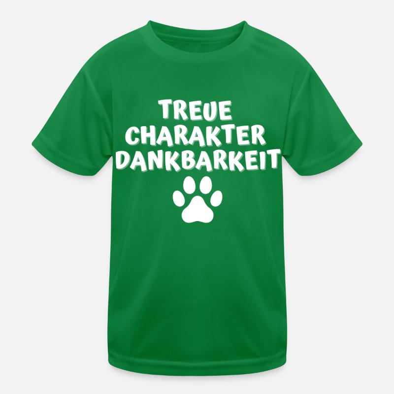 Treue Charakter Dankbarkeit Hundepfote Hundeliebe Kinder Funktions-T-Shirt