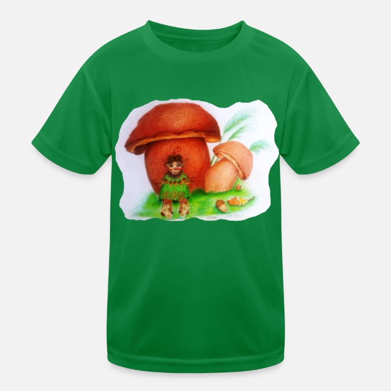 Waldtroll Märchen Pilz Kinder Funktions-T-Shirt
