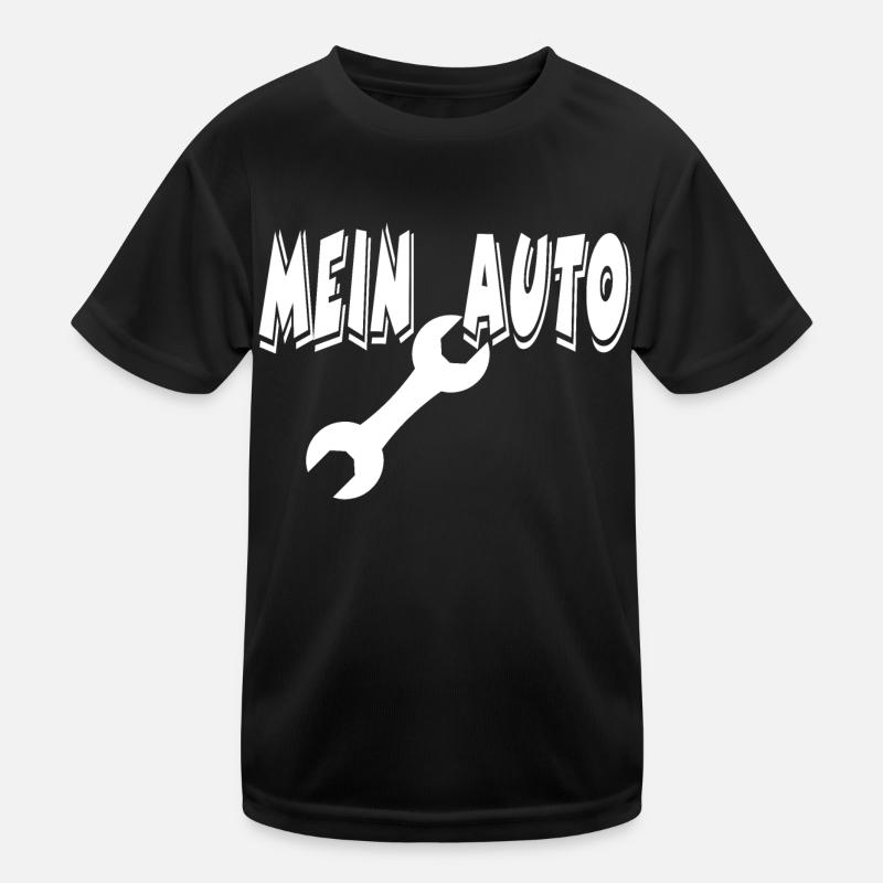 Auto - Kinder Funktions-T-Shirt - Schwarz