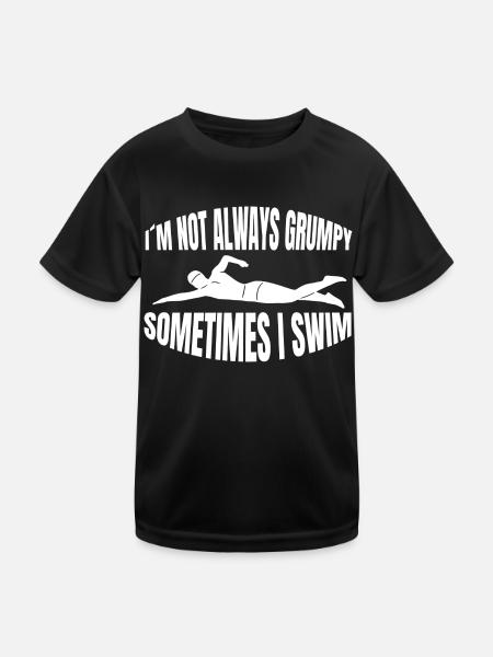 Swimmer Swimmers Swimming Club Swimming Club - Kids Functional T-Shirt - black - Front