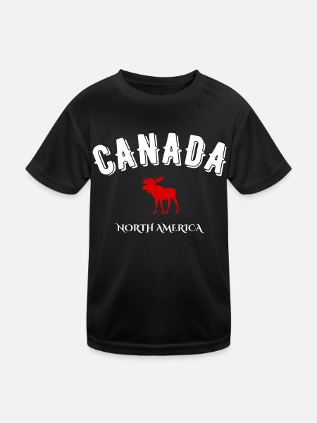 Canada north america - Kids Functional T-Shirt - black - Front