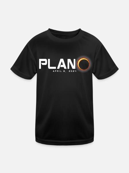 Plano Texas 2024 Eclipse Souvenir April 8 - Kids Functional T-Shirt - black - Front
