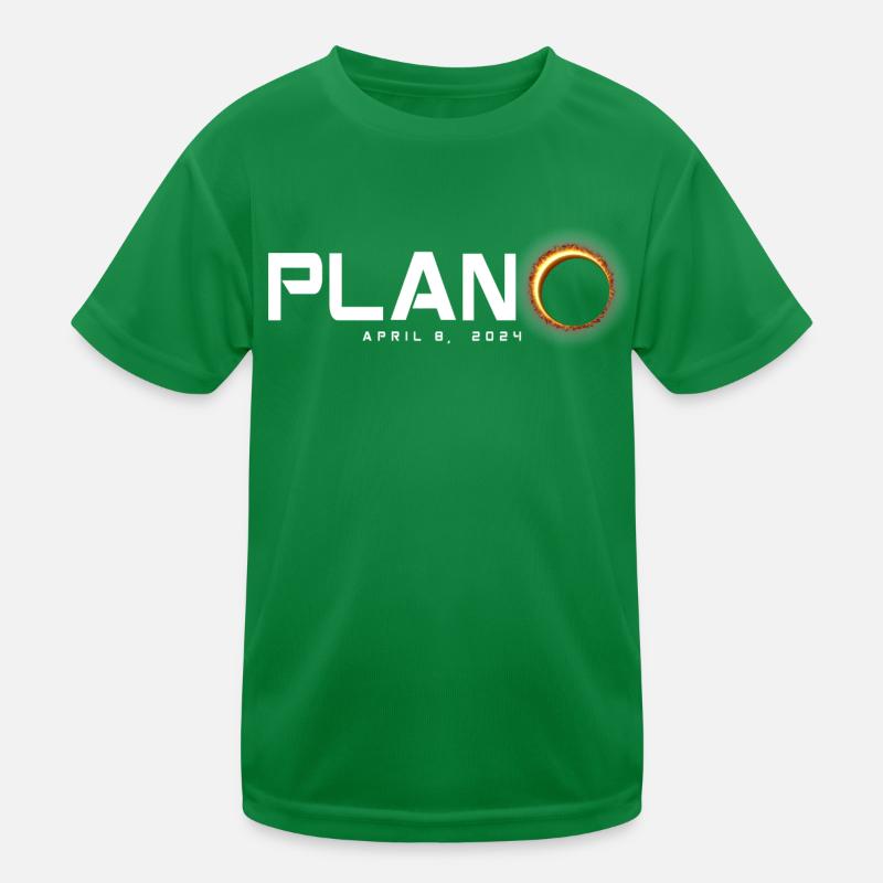 Plano Texas 2024 Sonnenfinsternis Souvenir 8. April Kinder Funktions-T-Shirt