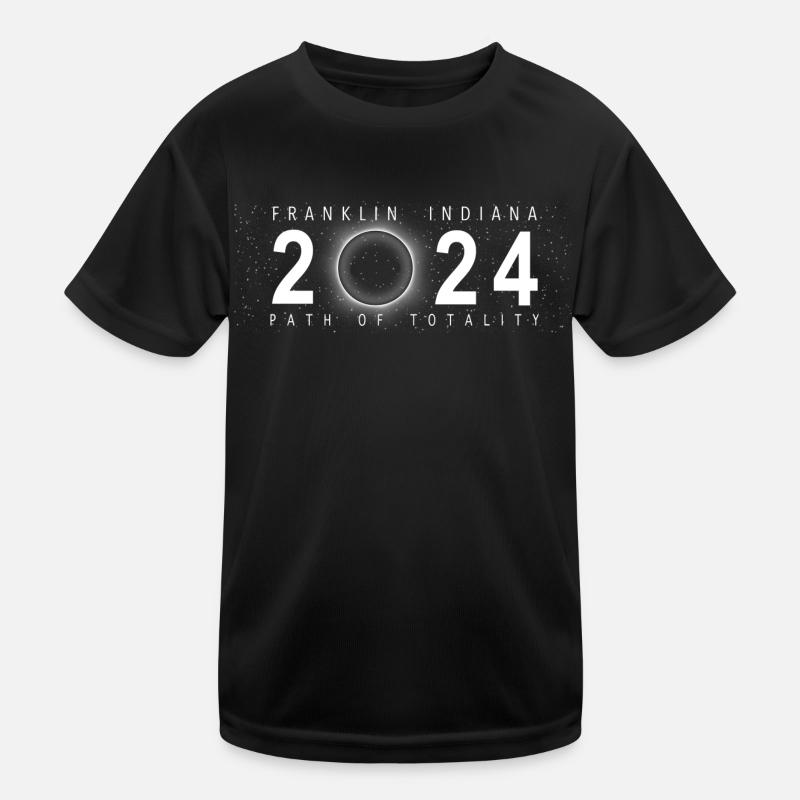 Solar Eclipse Franklin Indiana April 8 2024 Kids Functional T-Shirt