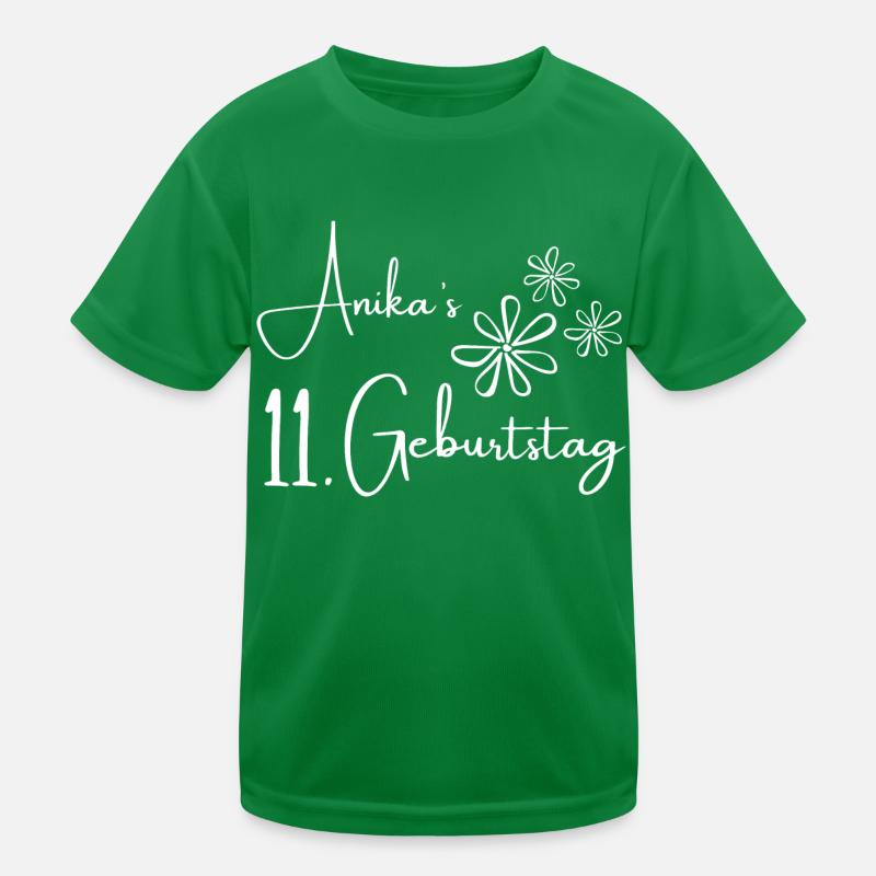 Anika's 11 Geburtstag Geburtstagsgeschenk Mädchen Kinder Funktions-T-Shirt