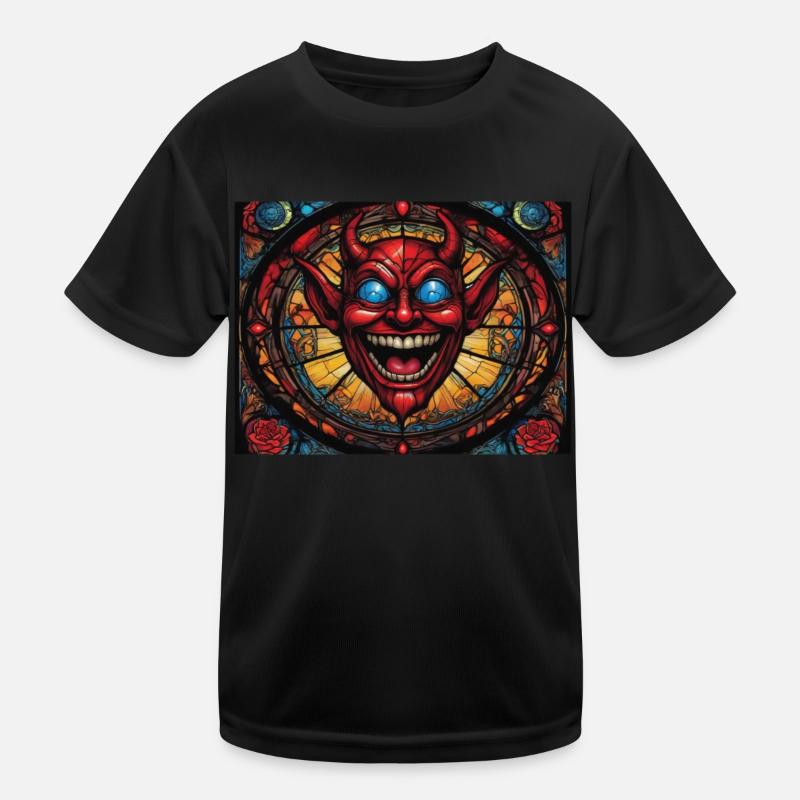 Red Head Devil Kids Functional T-Shirt