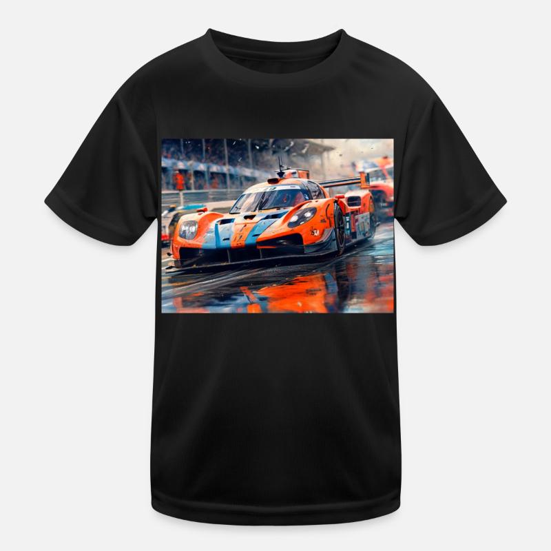 Course automobile T-shirt sport Enfant
