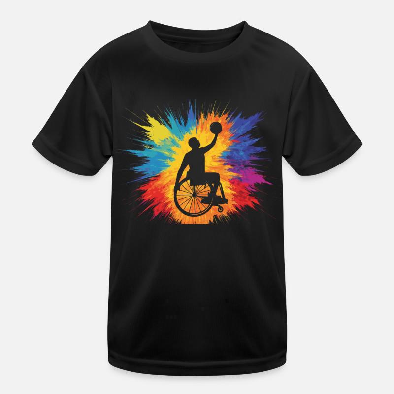 Cadeau de basketball en fauteuil roulant T-shirt sport Enfant