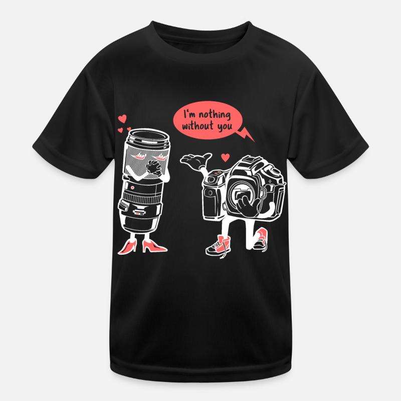 Fotograf Kamera Objektiv Spruch Kinder Funktions-T-Shirt