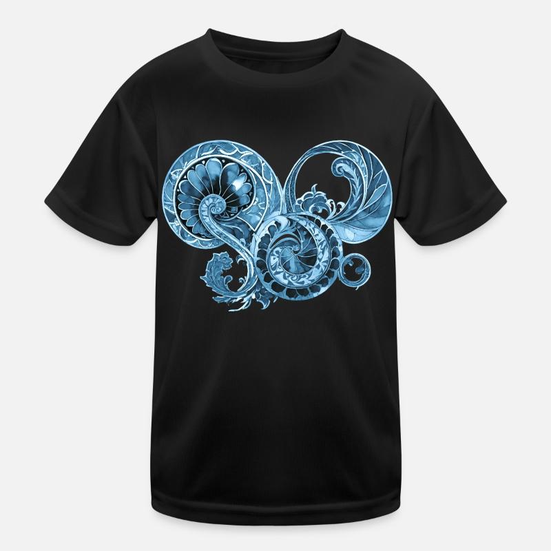 Blue Ornament Kids Functional T-Shirt