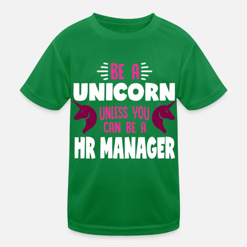 Pferd mit Horn oder HR Manager Kinder Funktions-T-Shirt