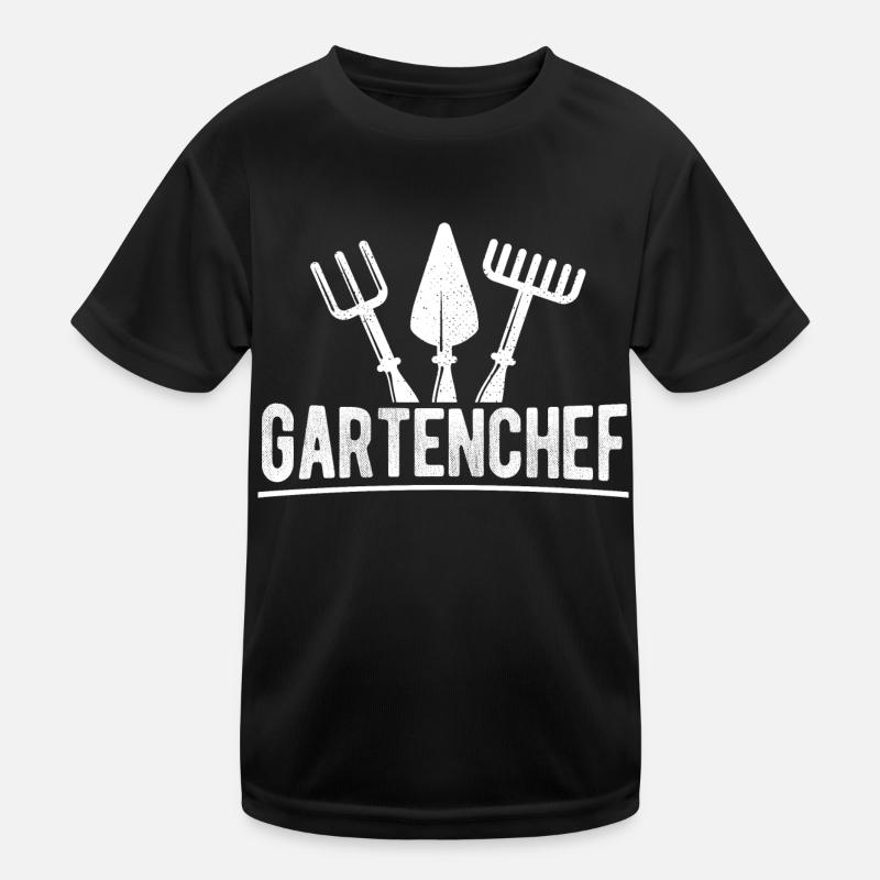 Gartenchef - Gärtner Heimarbeit Geschenk Gartenarb - Kinder Funktions-T-Shirt - Schwarz