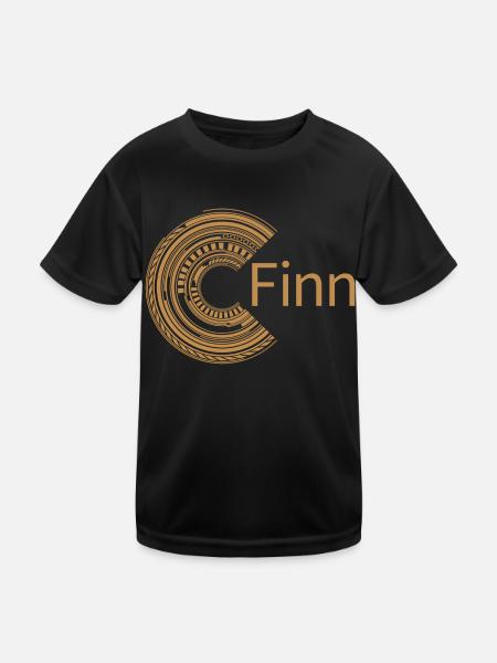 Pour Finn - T-shirt sport Enfant - noir - Devant
