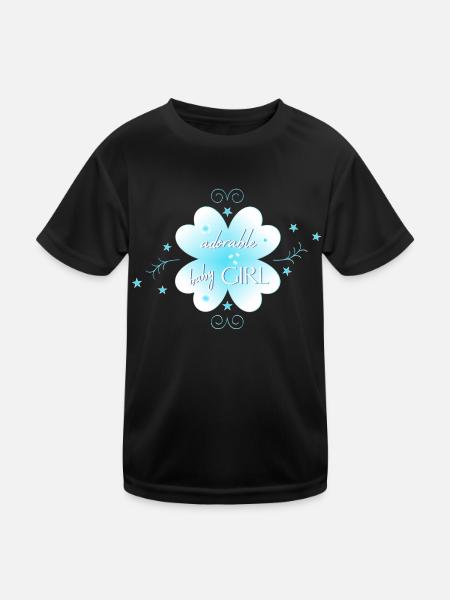 baby girl - Kinder Funktions-T-Shirt - Schwarz - Vorne