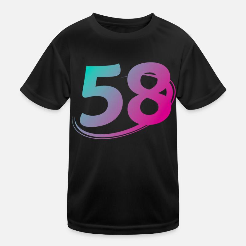 Number 58 multicolor Kids Functional T-Shirt