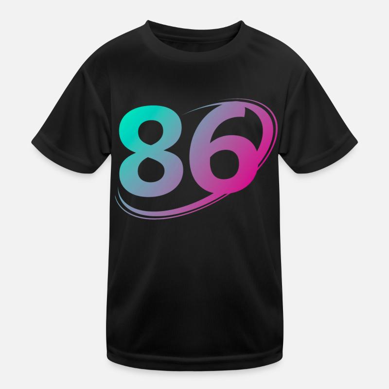 Number 86 multicolor Kids Functional T-Shirt