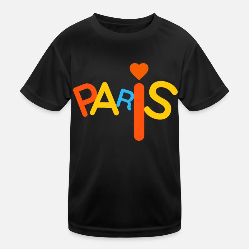 Farbenfrohes Paris Kinder Funktions-T-Shirt