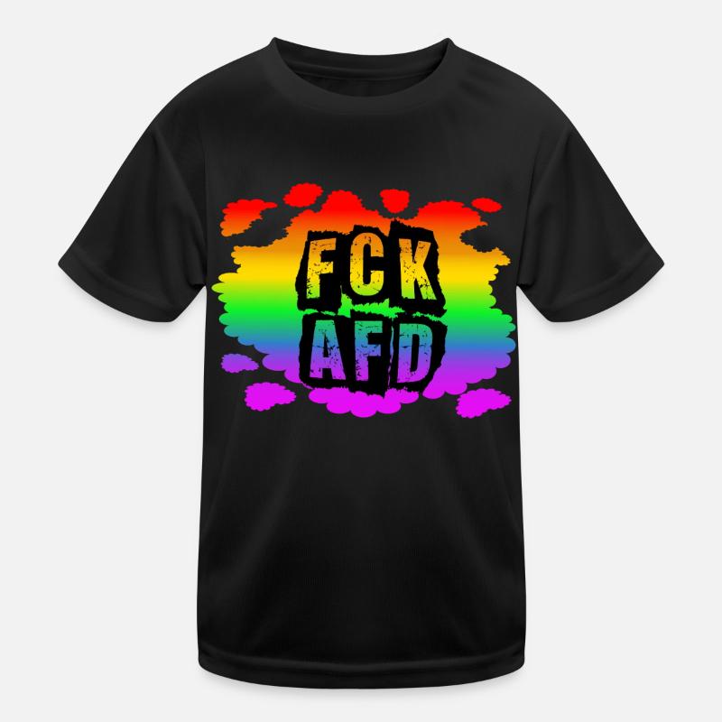 Stop AfD against right, democracy, diversity, left Kids Functional T-Shirt