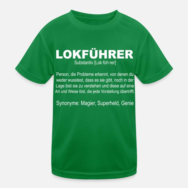Lokführer Definition Modellbauer Lok Eisenbahn Kinder Funktions-T-Shirt