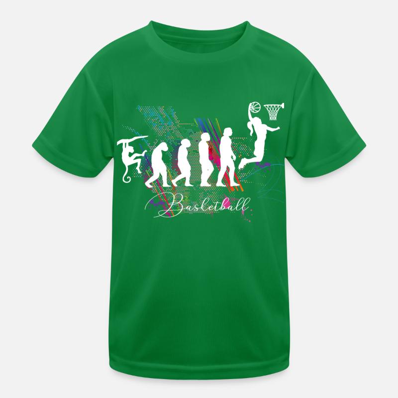 Evolution Basketball Spielerin Evo Design Kinder Funktions-T-Shirt