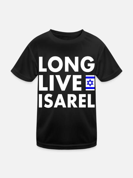 Long live israel - T-shirt sport Enfant - noir - Devant
