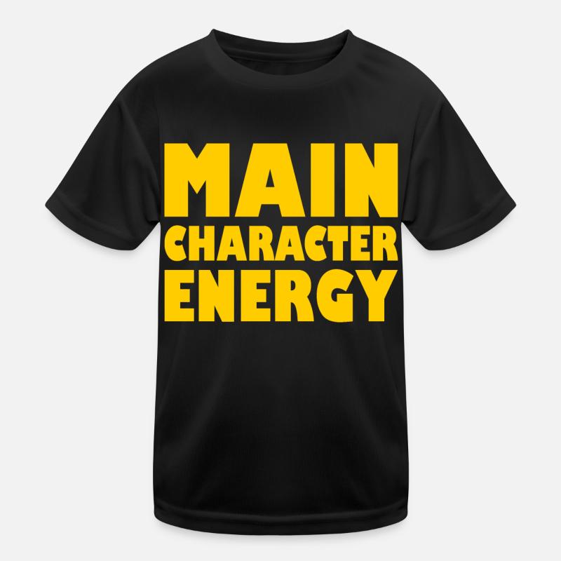 Main character energy Kinder Funktions-T-Shirt