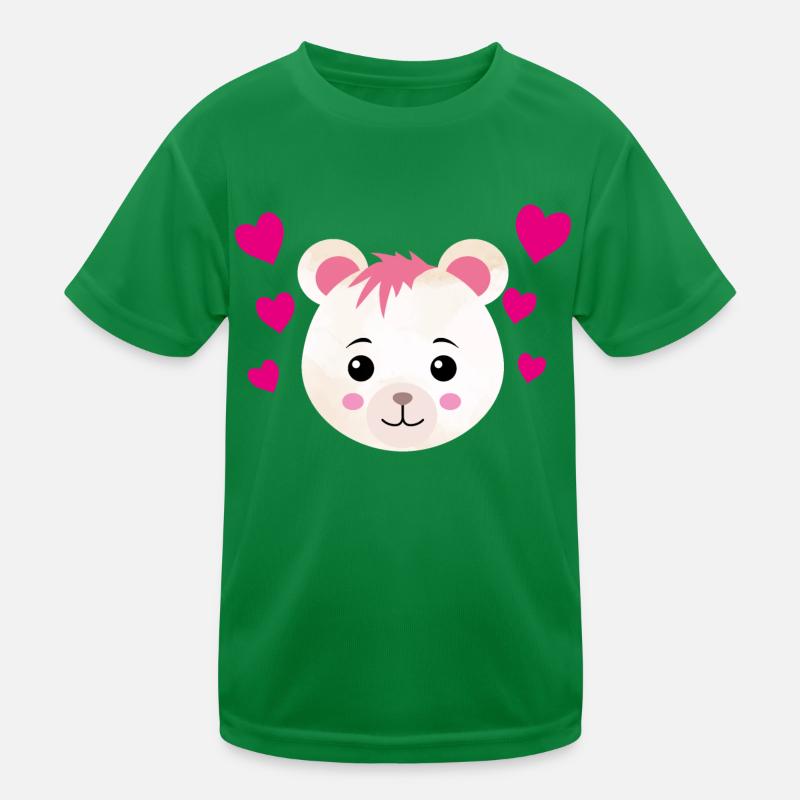 Bär Herzen süss Kinder Funktions-T-Shirt
