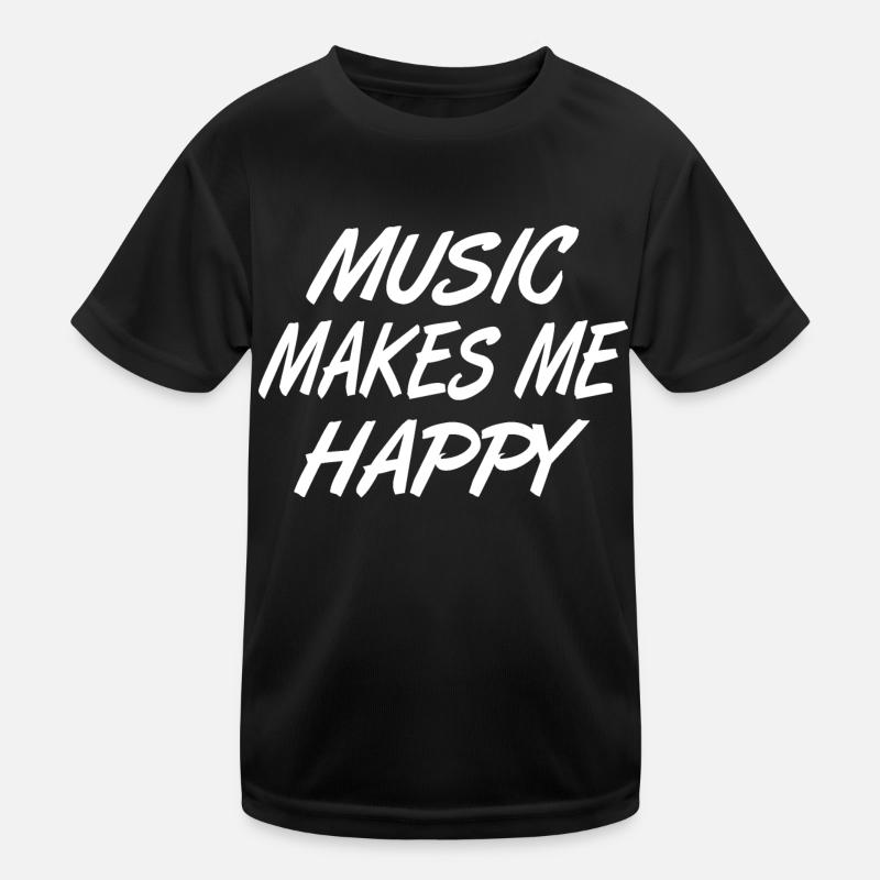 Musik - Kinder Funktions-T-Shirt - Schwarz