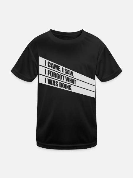 I came saw forget - Kids Functional T-Shirt - black - Front