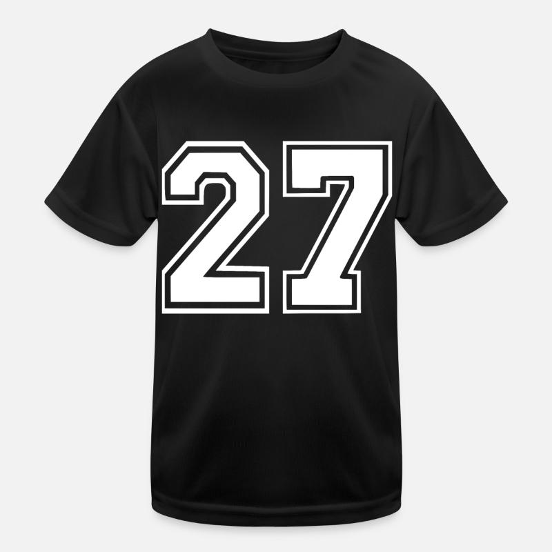 27 - Kinder Funktions-T-Shirt - Schwarz