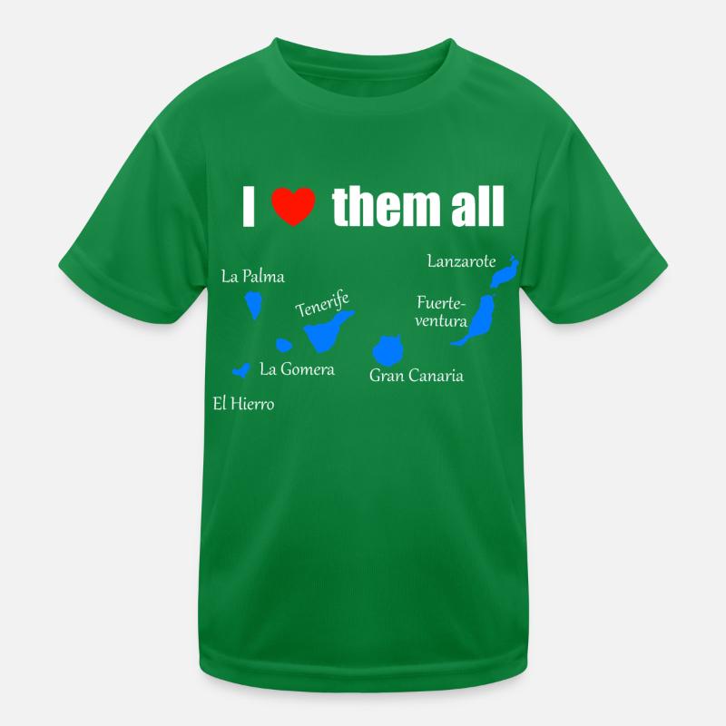 I love them all - Canary Islands Kids Functional T-Shirt