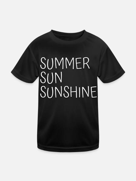 Summer Sun Sunshine Sommer Sonne Sonnenschein - Kids Functional T-Shirt - black - Front
