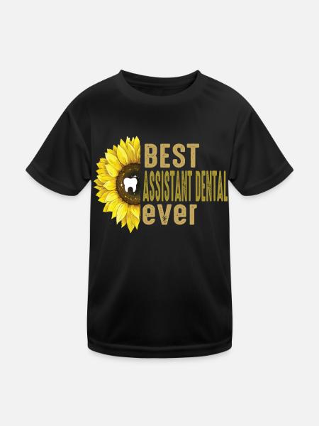 Future Vintage Retro Assistant Dental Surgery - Kids Functional T-Shirt - black - Front