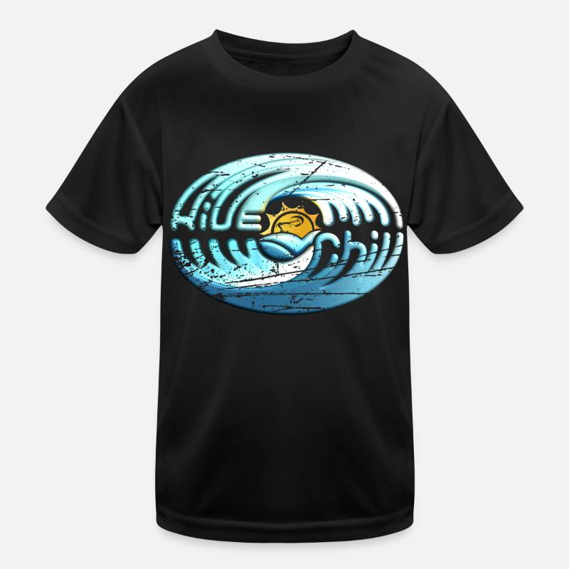 ride and chill - Kids Functional T-Shirt - black