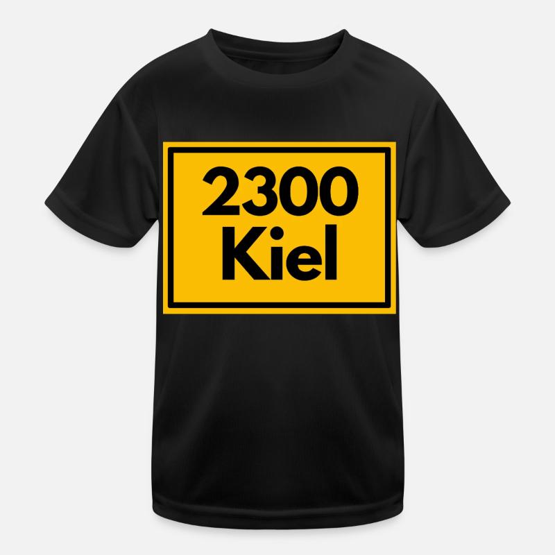 Panneau de lieu - puis rétro ancien code postal 2300 Kiel T-shirt sport Enfant