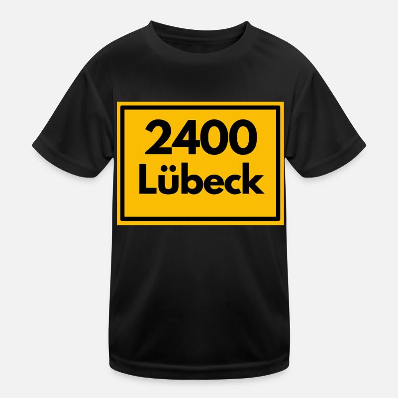 Panneau de place - puis rétro ancien code postal 2400 LÜBECK T-shirt sport Enfant