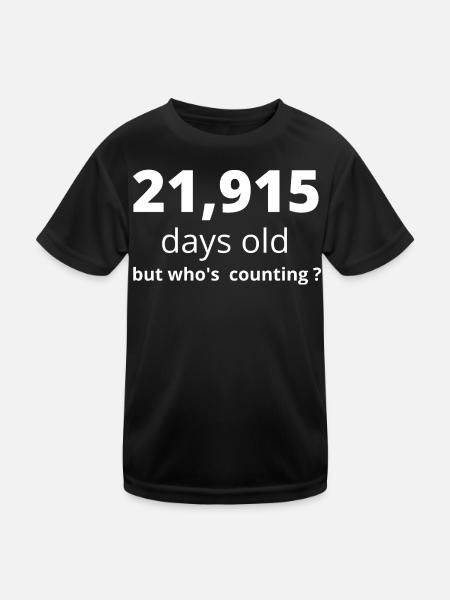 60th birthday - Kids Functional T-Shirt - black - Front