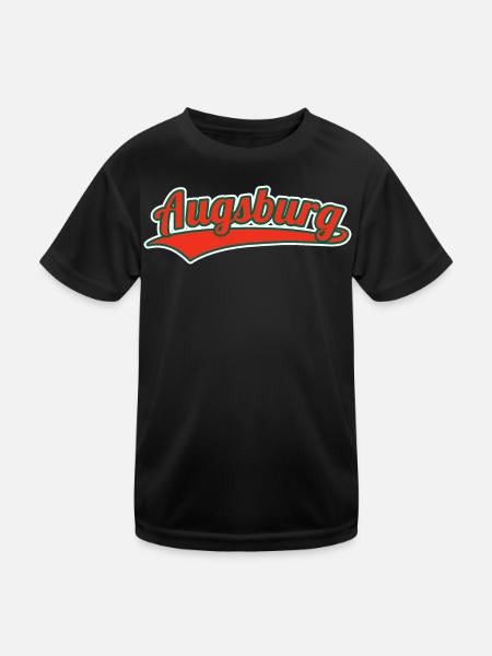 Augsburg Deutschland Heimatstadt - Kinder Funktions-T-Shirt - Schwarz - Vorne
