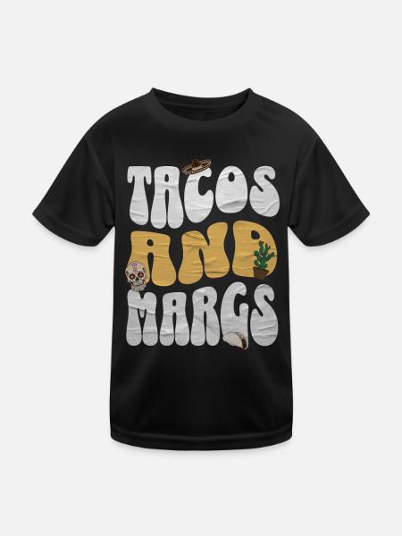 Taco - Kinder Funktions-T-Shirt - Schwarz - Vorne