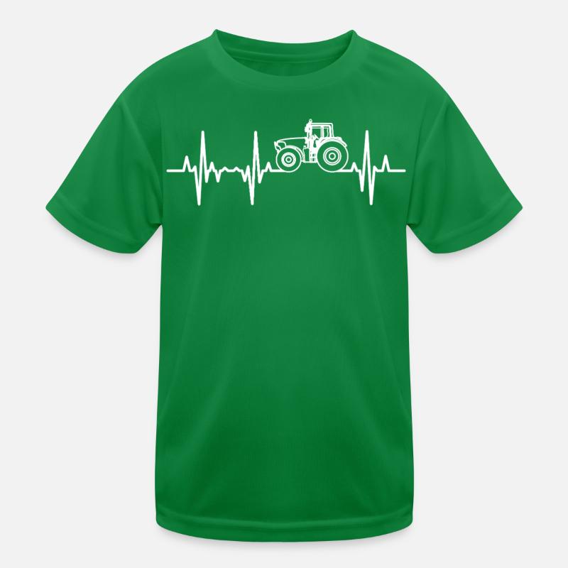 Tractor Heart Rate Kids Functional T-Shirt