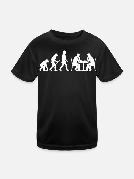 Chess Evolution – The Path to Grandmaster - Kids Functional T-Shirt - black - Front