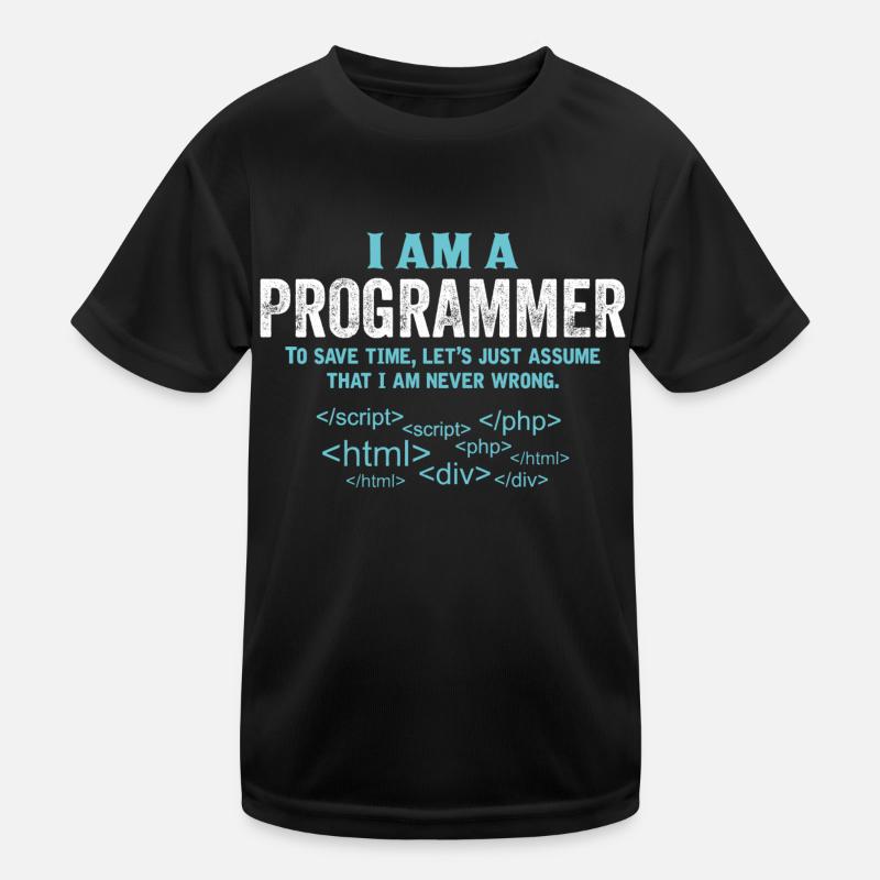 I Am A Programmer... - Kids Functional T-Shirt - black