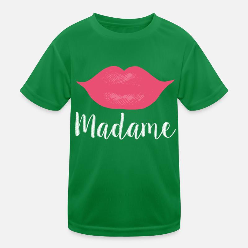Madame Lips Big white Kinder Funktions-T-Shirt