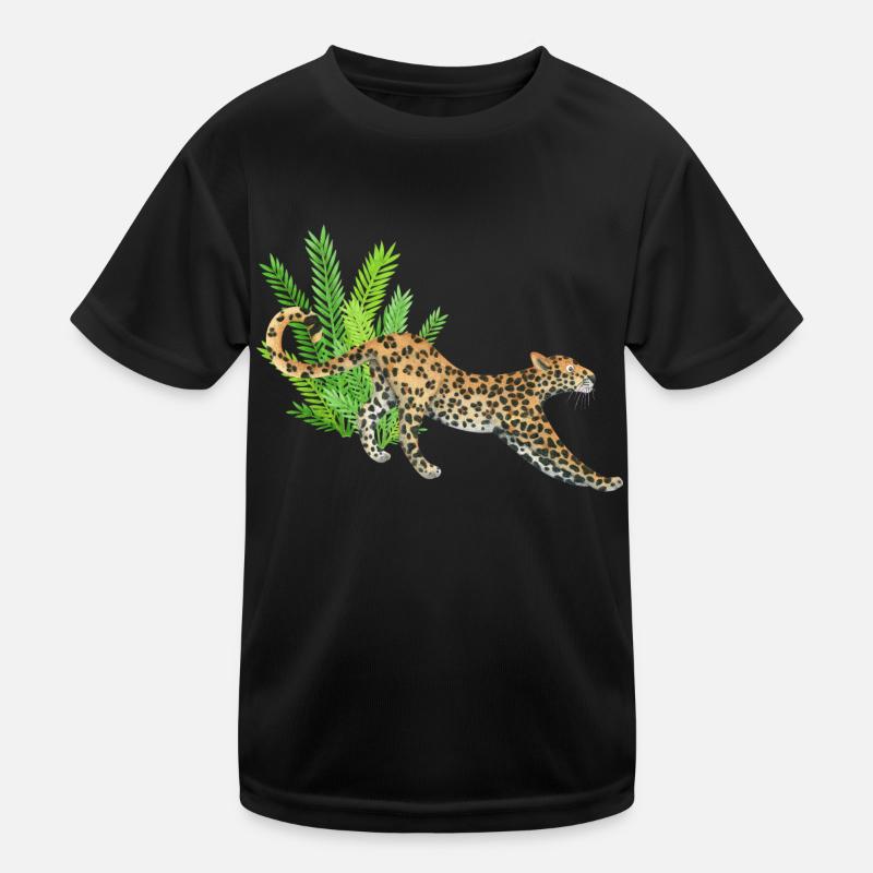 Leopard im Dschungel Kinder Funktions-T-Shirt