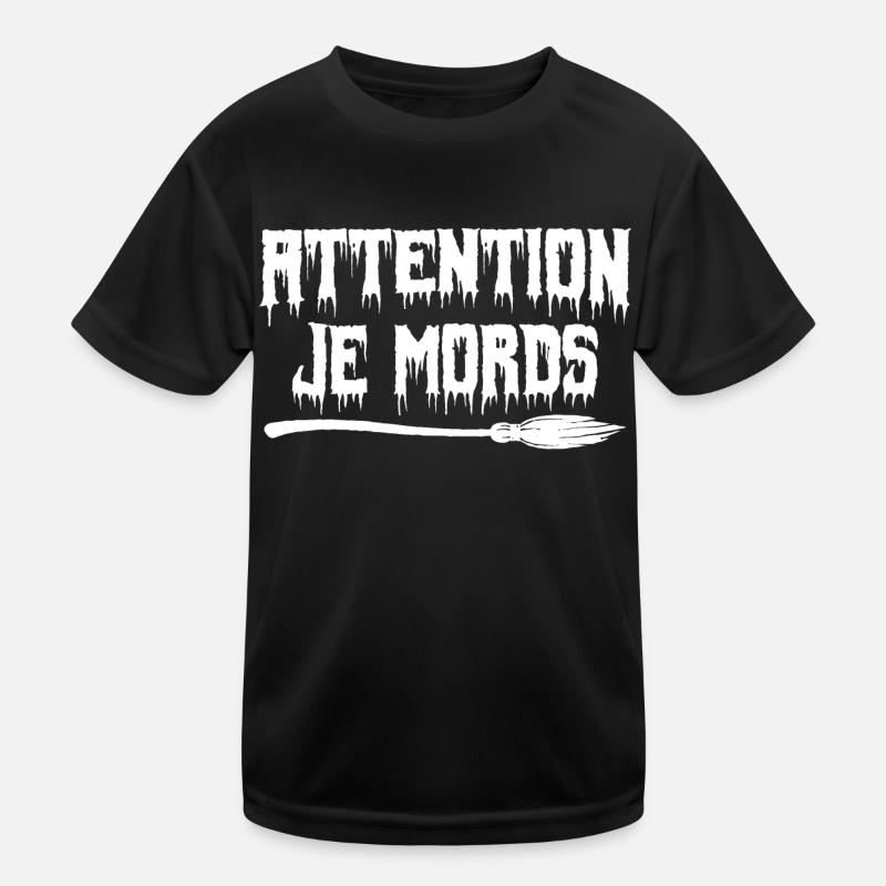 attention je mords T-shirt sport Enfant