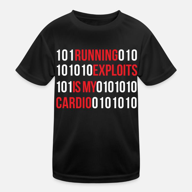running exploits is my cardio design Kids Functional T-Shirt