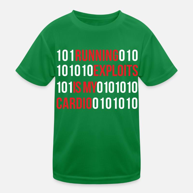 running exploits is my cardio design Kids Functional T-Shirt