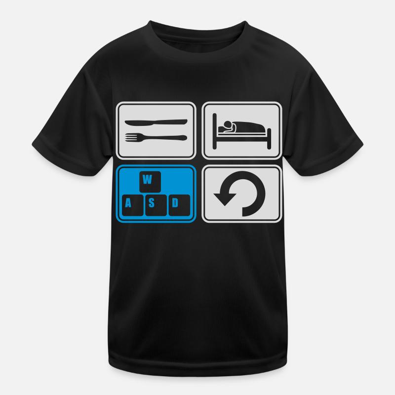 Gaming daily repeat computer Kids Functional T-Shirt