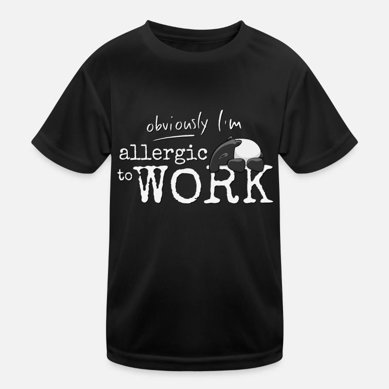 Allergic to work chilling kawaii tapir Kids Functional T-Shirt